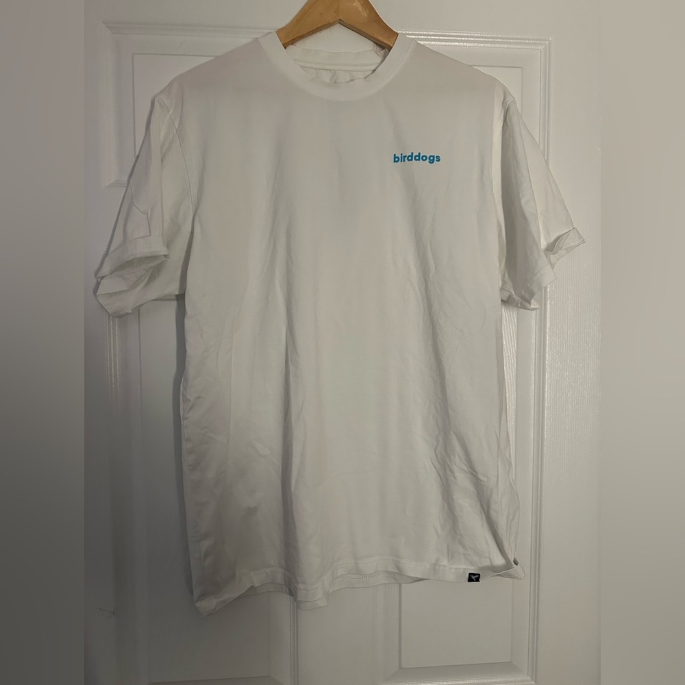 Birddogs White Tee with Blue Logo